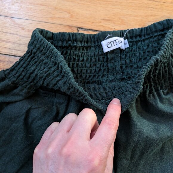 Emme Everyday Transitional Maternity/Postpartum Smocked Linen Pants - Picture 3 of 8